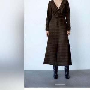 ZARA checked dress🖤🤎